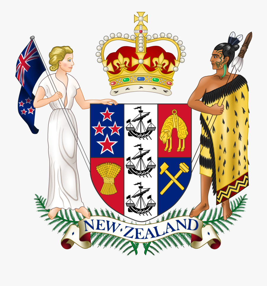 Rime Clipart Government Official - New Zealand Coat Of Arms, Transparent Clipart