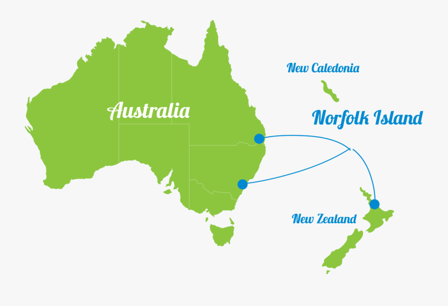 Map Of Australia, New Zealand And Norfolk Island - Land Degradation In Australia, Transparent Clipart