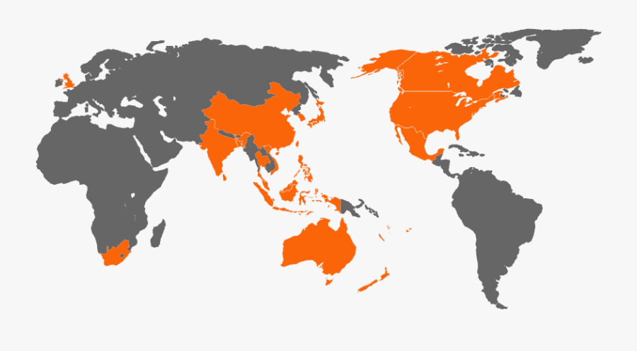 New Zealand Global Map - Cape Town On The World Map , Free Transparent