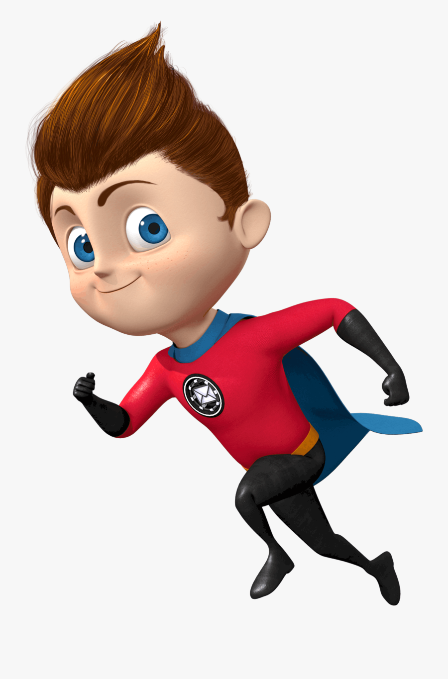 Smiling And Running Pose - Cartoon, Transparent Clipart