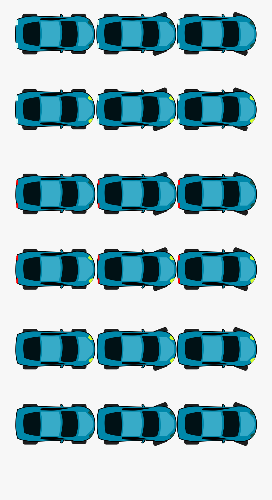 Car Sprite Png - Top Down Car Sprite Sheet, Transparent Clipart