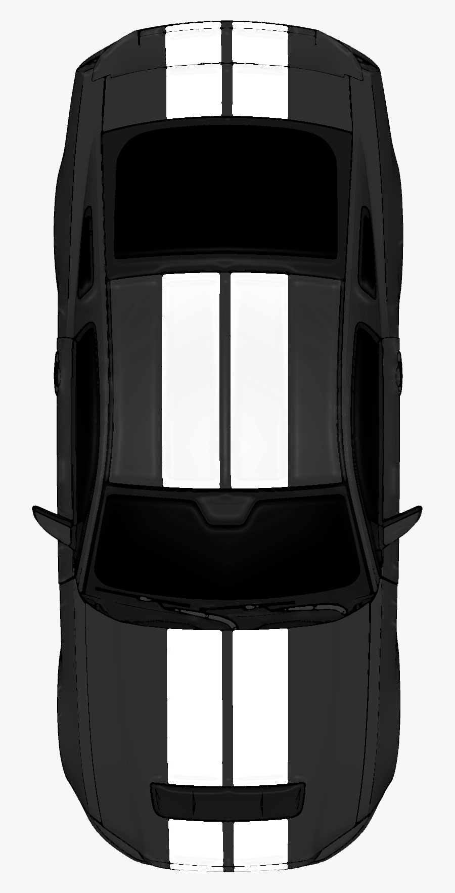 Ford Mustang Top View, Transparent Clipart