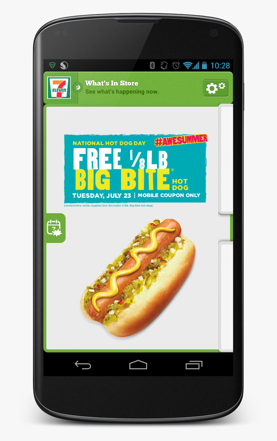 Mark Your Calendar For 7/23 To Get Your Free 1/8 Lb - Free Hot Dog 711, Transparent Clipart