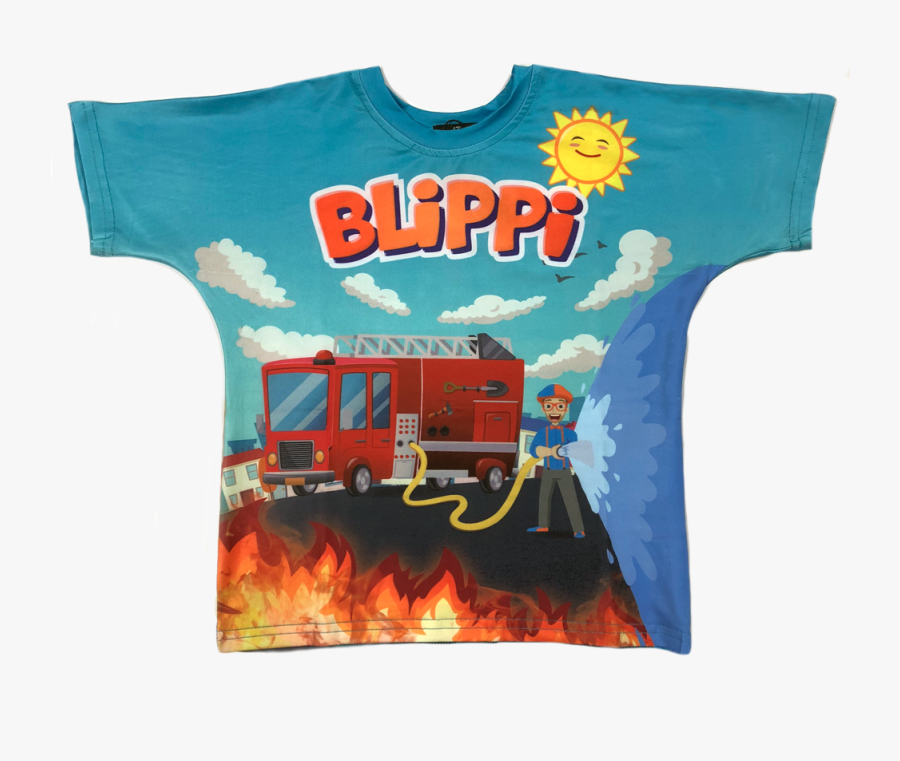 Transparent Fire Truck Png - Blippi Child Firetruck Shirt For Kids Amazon, Transparent Clipart