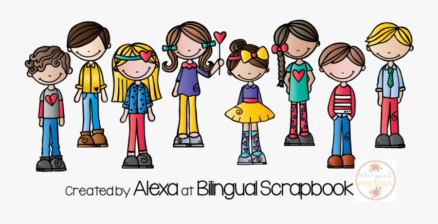 Freebie Teaching With Nancy Bilingual Scrapbook Valentine - Cartoon, Transparent Clipart