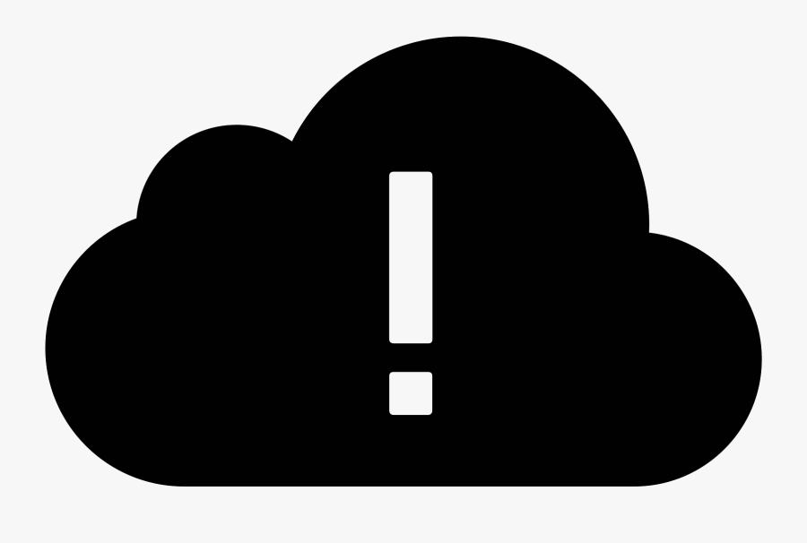 Error Cloud Filled Cones - Cloud Free Icon, Transparent Clipart