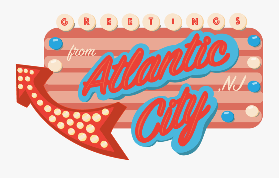 Atlantic City Snapchat Geofilter - Calligraphy, Transparent Clipart