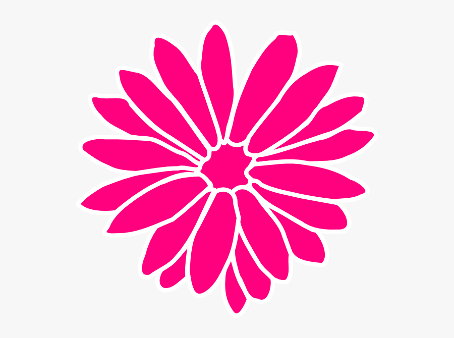 Pink Dahlia Clip Art At Clker - Pink Orange Flower Clipart, Transparent Clipart