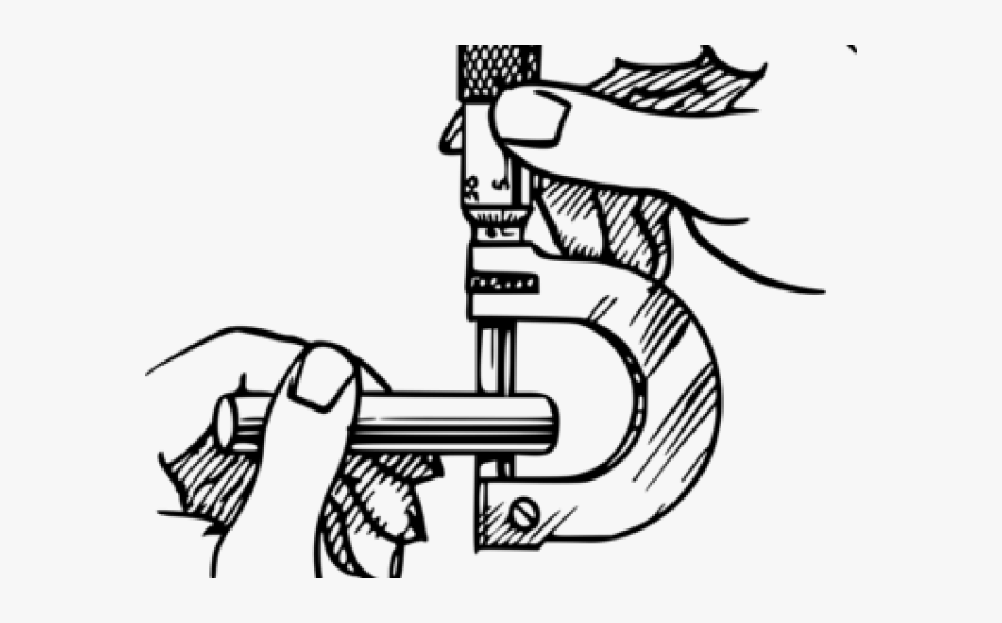 Transparent Micrometer Clipart - Bügelmessschraube, Transparent Clipart