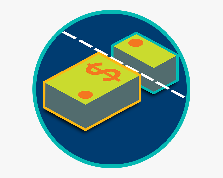 A Stack Of Cash Split Unevenly In Two - Rick And Morty Galactic Federation, Transparent Clipart