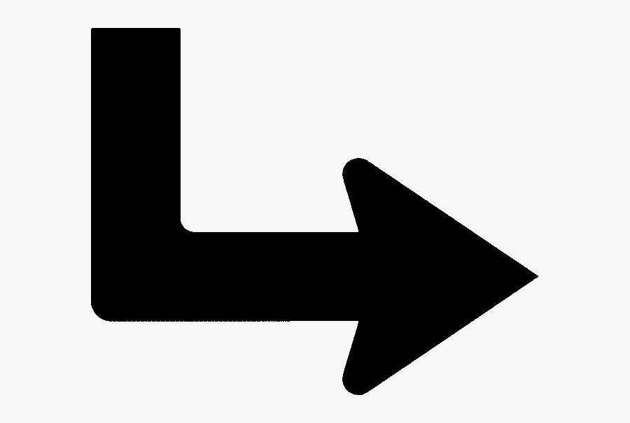 Arrow Going Down And Right Clipart , Png Download - Black Bent Arrow Clipart, Transparent Clipart
