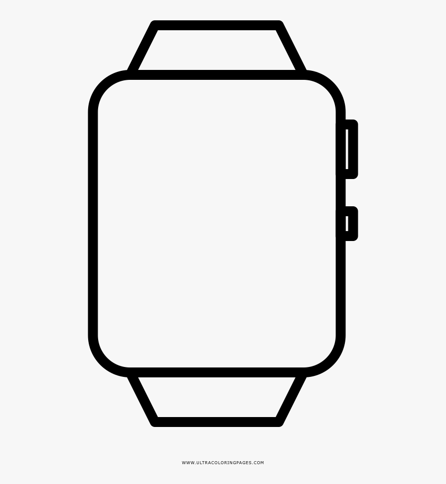 Reloj De Manzana Página Para Colorear - Vector Graphics, Transparent Clipart
