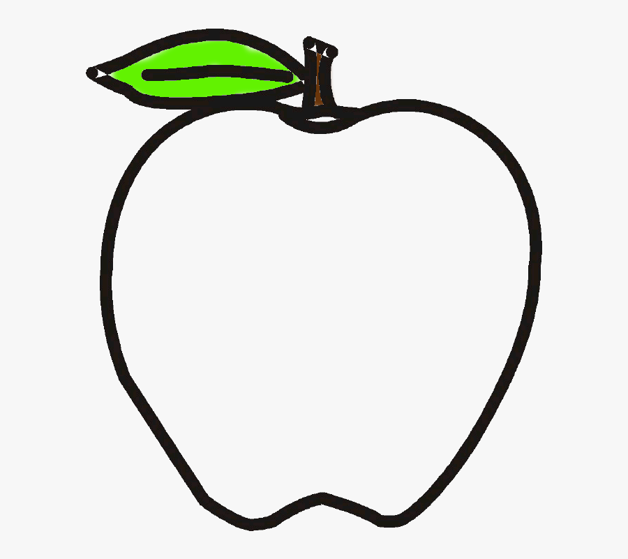Imagenes De Fruto Para Colorear Clipart , Png Download - Outline Picture Of An Apple, Transparent Clipart