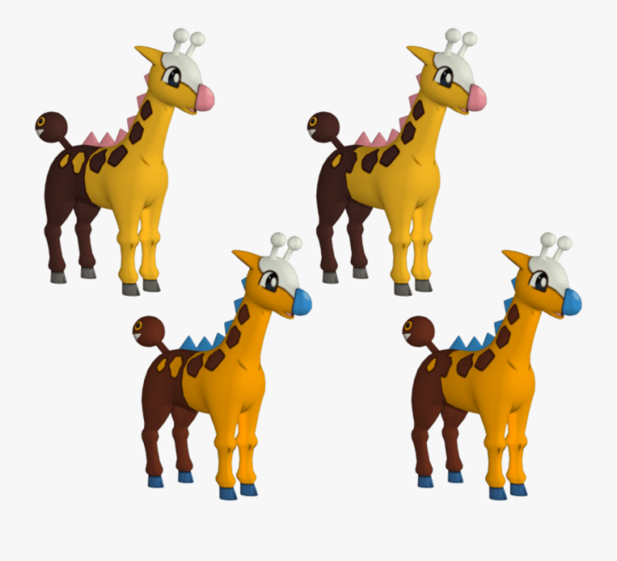 Clip Art Pokemon Go Girafarig - Pokemon Go Shiny Girafarig, Transparent Clipart