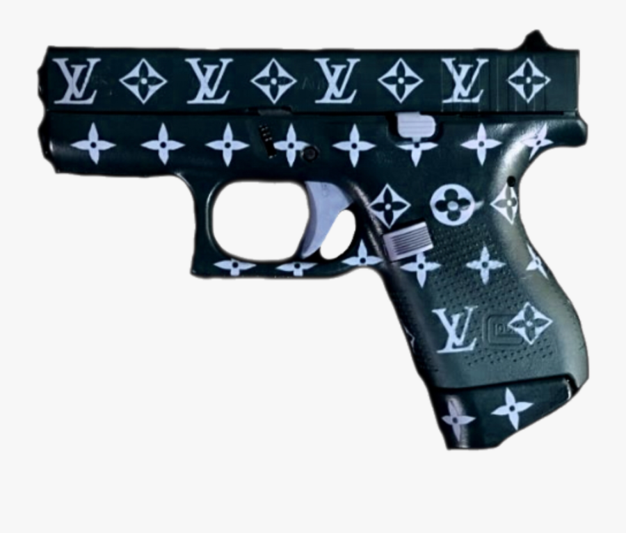 #louisvuitton #louis #vuitton #gun #gore #gothic #monogram - Pistola Supreme, Transparent Clipart