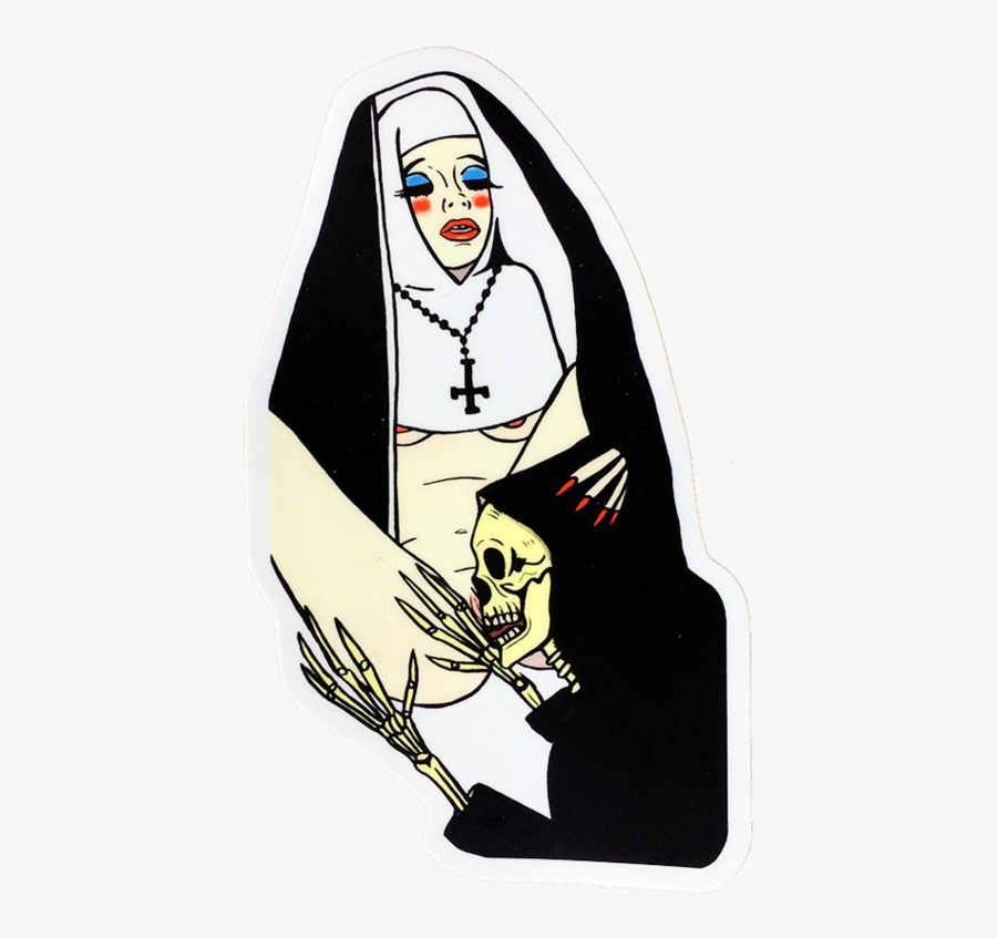 Death Lick Sticker - Nun Stickers, Transparent Clipart