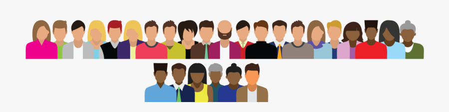 Two Sides Of Gaston - Crowd, Transparent Clipart