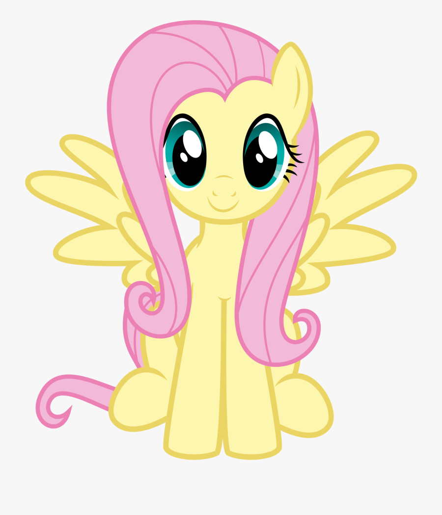 Fluttershy Transparent Image - My Little Pony Yellow Pink Hair, Transparent Clipart