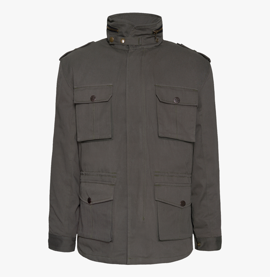 Clip Art Mens Green Field Jacket - Pocket, Transparent Clipart