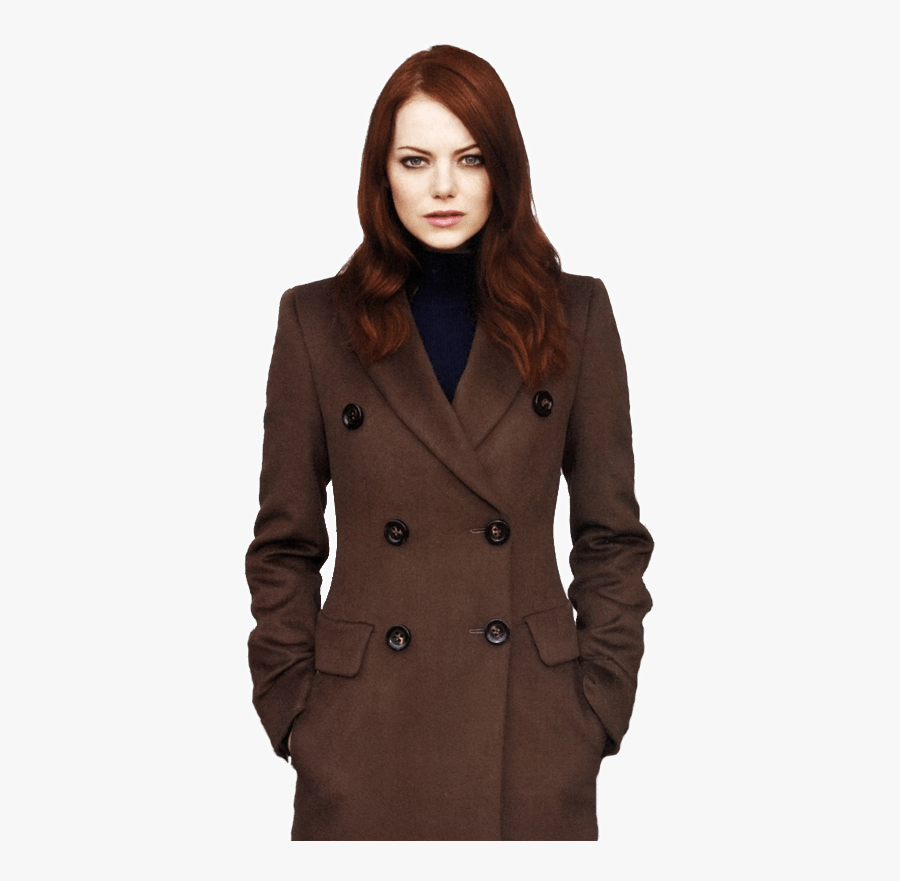 Emma Stone Winter Coat - Emma Stone Png, Transparent Clipart
