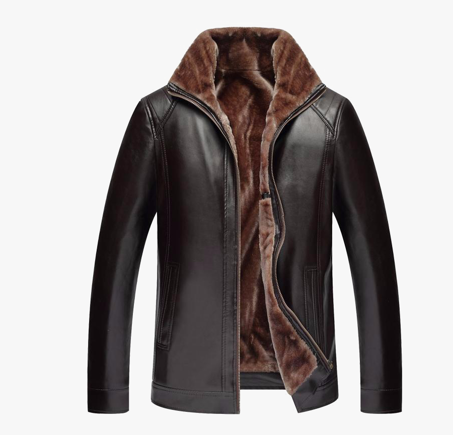 Leather Winter Coat Png Image With Transparent Background - Transparent Background Winter Coat Png, Transparent Clipart