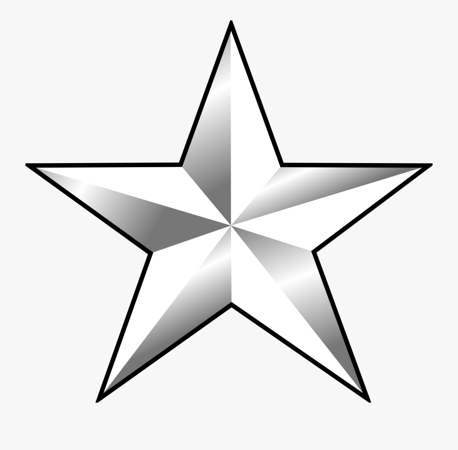 Picture - 1 Star General Rank, Transparent Clipart