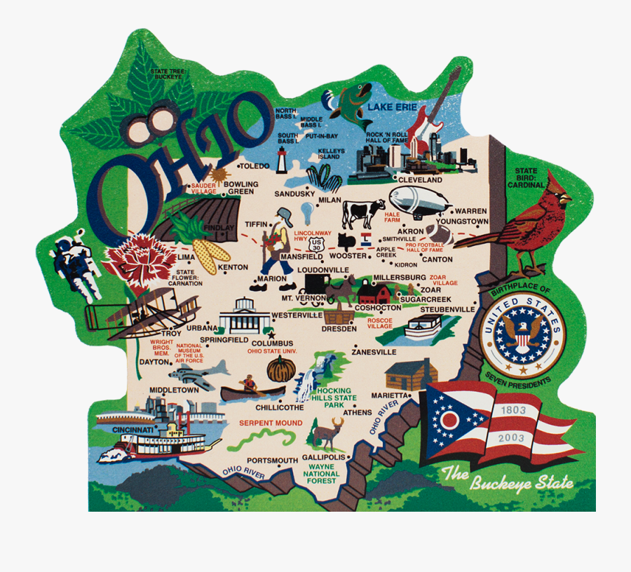 Hill Clipart Mound - Map State Of Ohio, Transparent Clipart