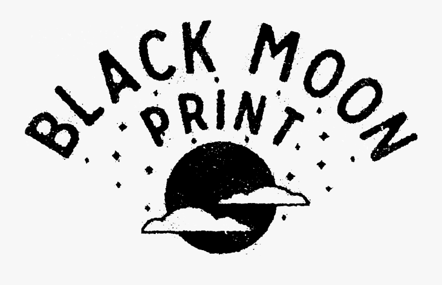 Black Moon Print - Bandwagon Logo, Transparent Clipart
