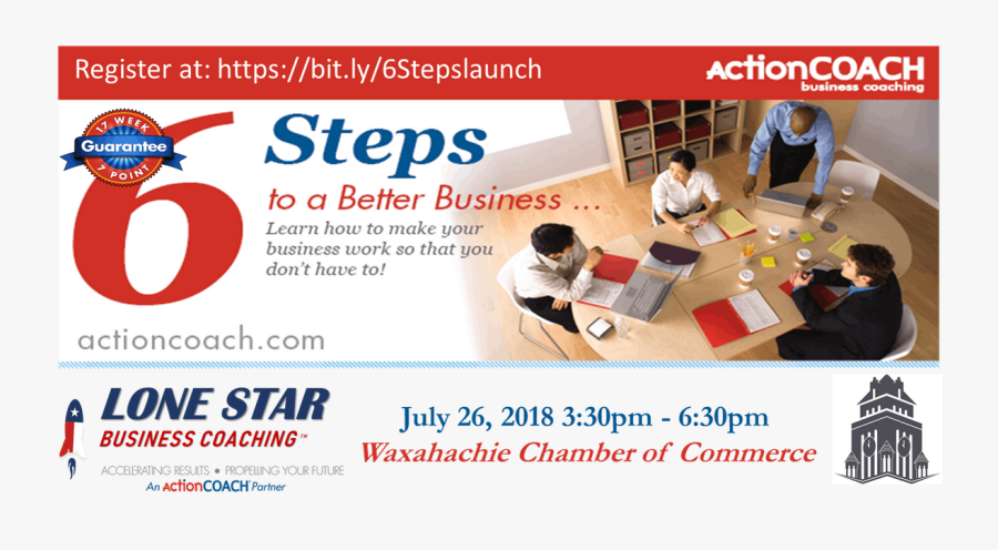 Transparent Lone Star Clipart - Actioncoach 6 Steps, Transparent Clipart