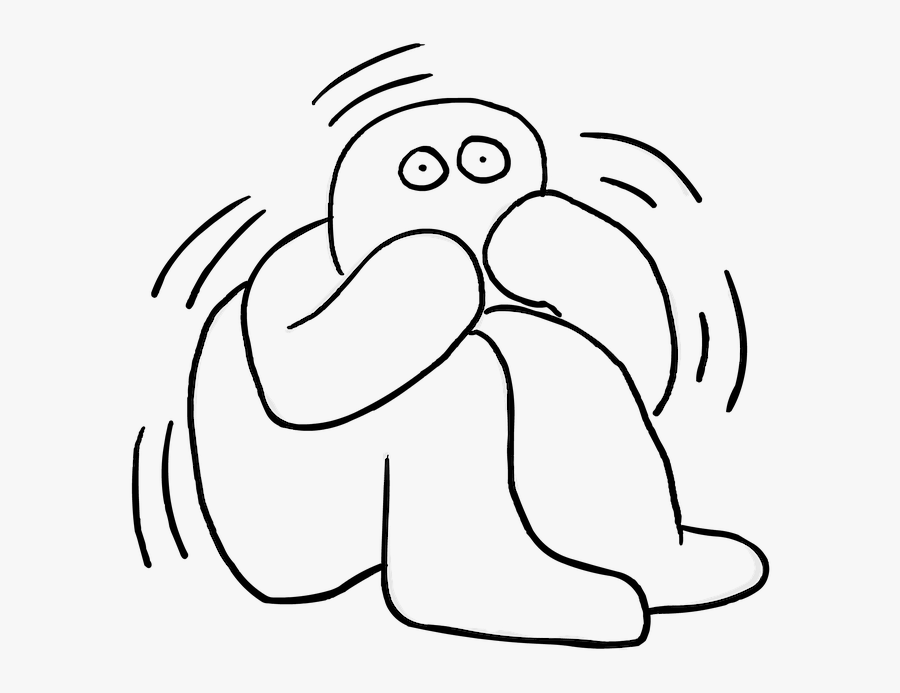 Scared-pixabau - Lack Of Confidence Cartoon, Transparent Clipart
