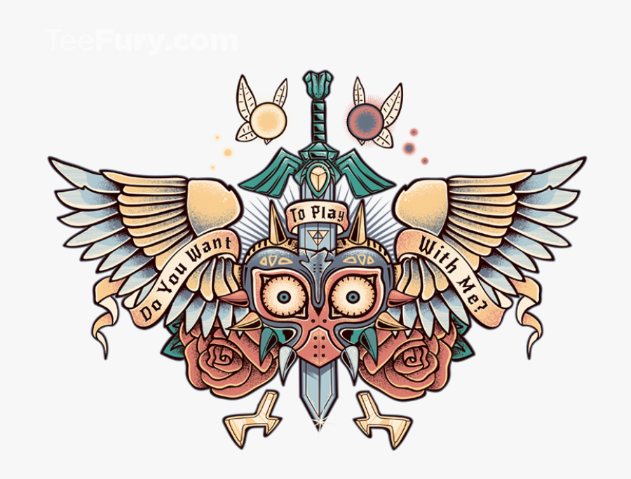 Do You Want To Play - Legend Of Zelda Majoras Mask Tattoo, Transparent Clipart