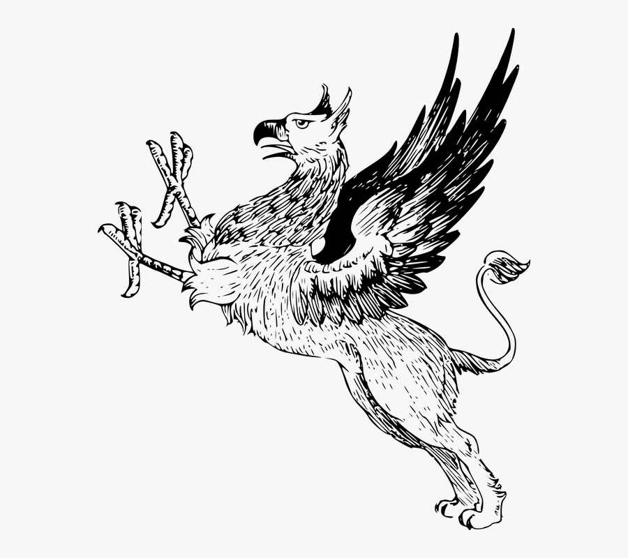 Transparent Gryphon Png - Mythical Creature Clip Art, Transparent Clipart