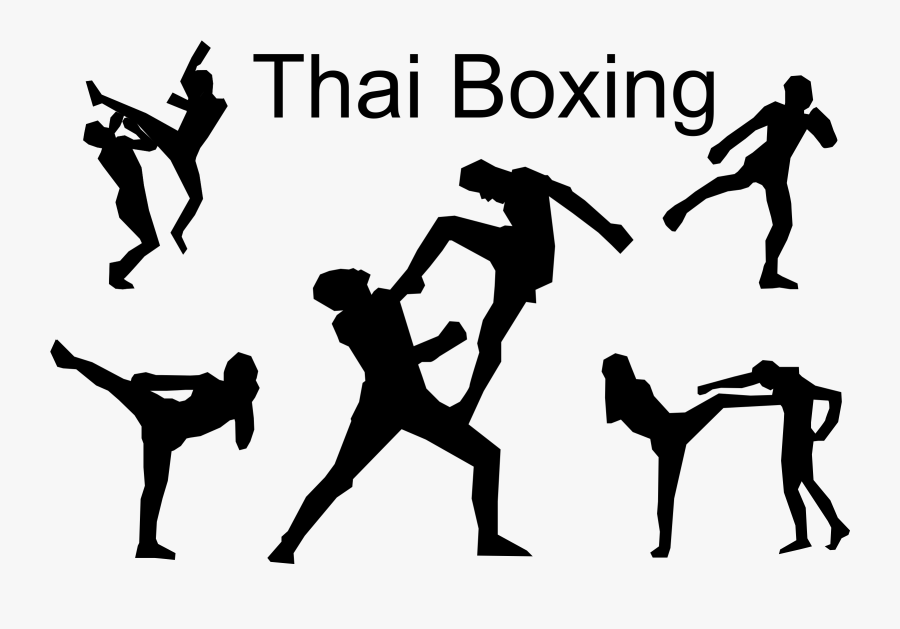Png Muay Thai Clipart - Muay Thai Silhouette, Transparent Clipart