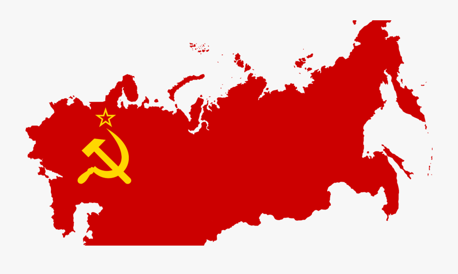Israel Recognizes Independence Of - Soviet Union Flag Map, Transparent Clipart