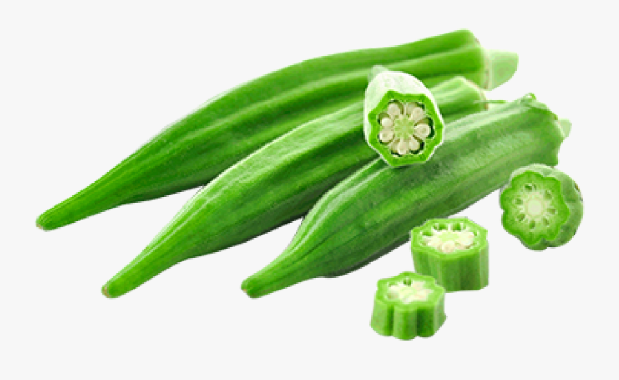 Gumbo Ladyfinger Okra Vegetable - National Vegetable Of Pakistan, Transparent Clipart