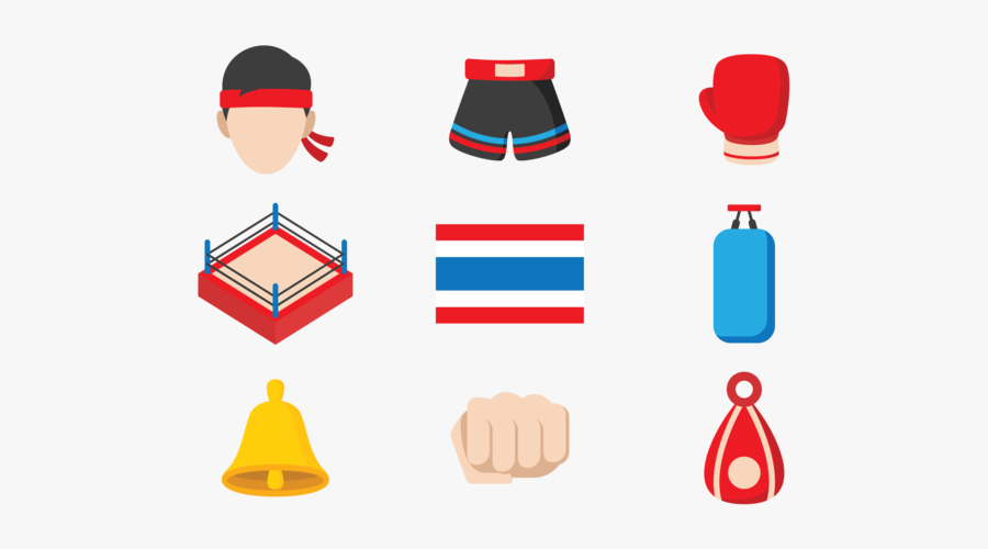 Muay Thai Icons Vektor - Muay Thai Icons Png, Transparent Clipart