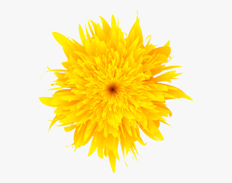 Dandelion Png Flower Transparent Background Yellow- - Drawing Of Sun Beautiful, Transparent Clipart