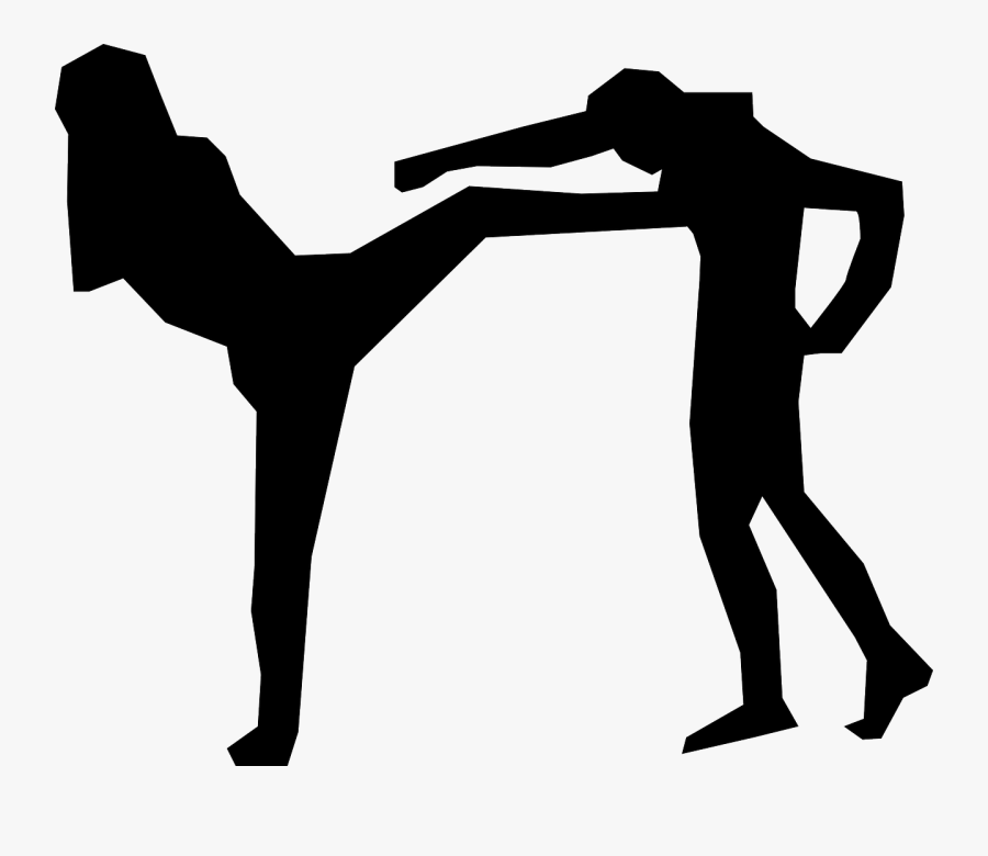 Muay Thai Silhouette - Muay Thai Topper, Transparent Clipart