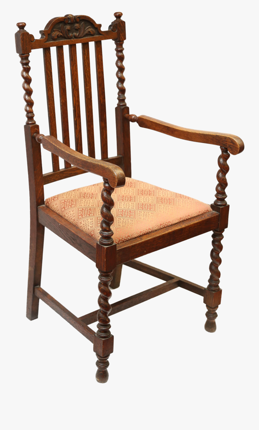 Clip Art English Barley Twist Back - Barley Twist Chair English, Transparent Clipart