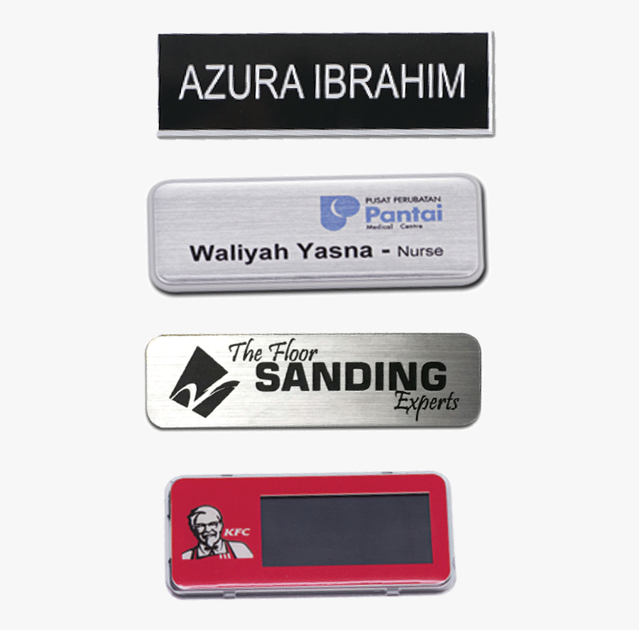 Our Custom Name Tags Build Corporate Branding In Market - Kfc, Transparent Clipart
