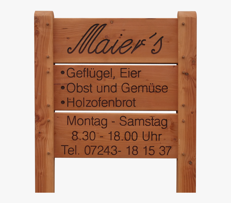 Wooden Ladder Sign System For A Farm Shop - Plywood, Transparent Clipart