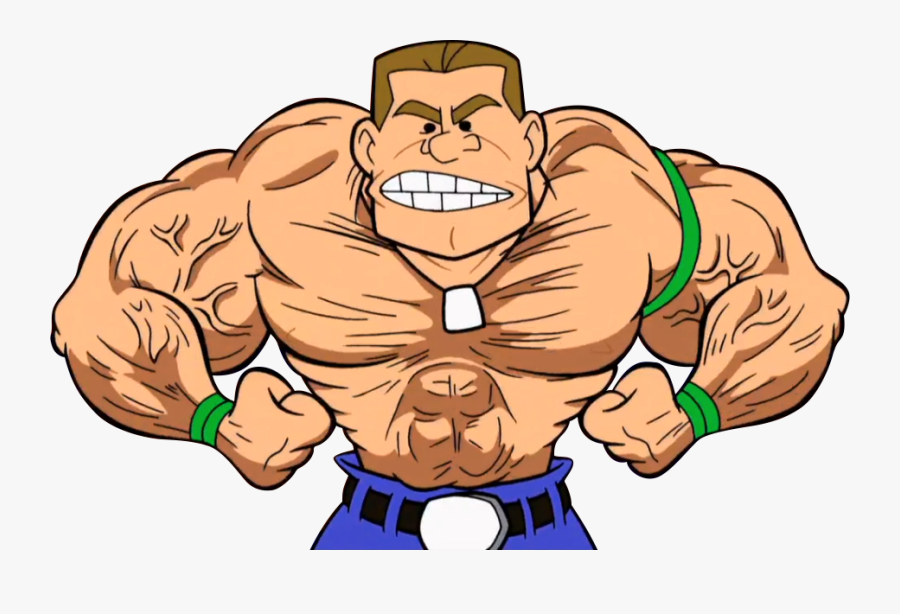 Making Muscle Animated Png - Cartoon John Cena Png, Transparent Clipart