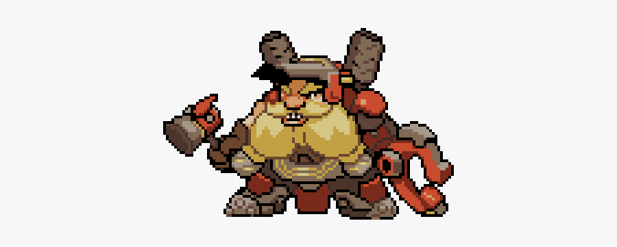 Sprite Clipart 8 Bit Character - Overwatch Torbjorn Pixel Spray, Transparent Clipart