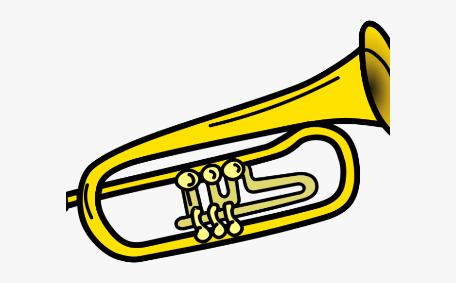 Trumpet Black And White Clipart, Transparent Clipart