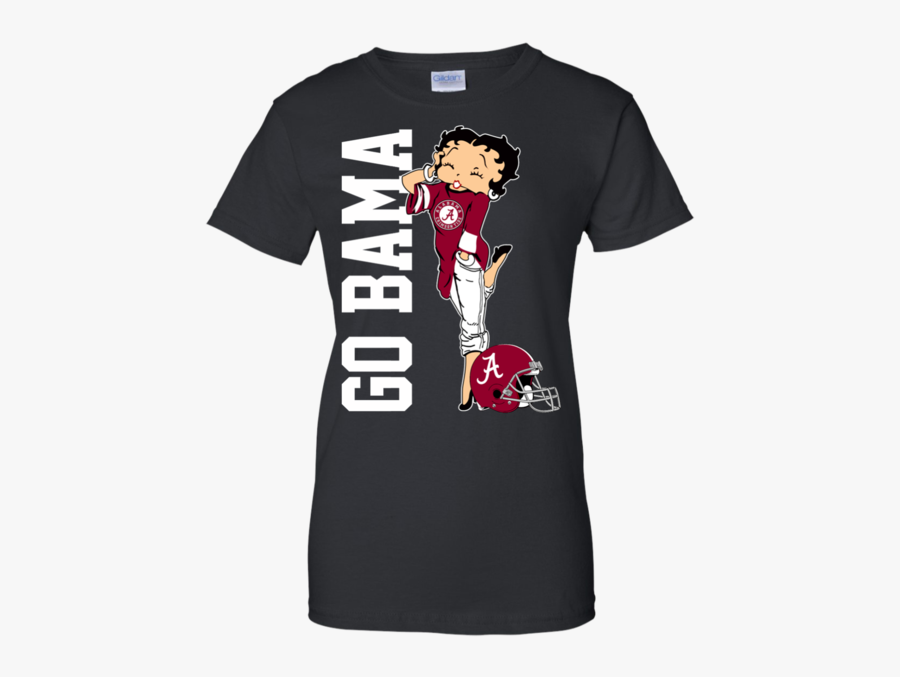 Alabama Crimson Tide Betty Boop T-shirt - 1st Year Anniversary Couples T Shirts, Transparent Clipart