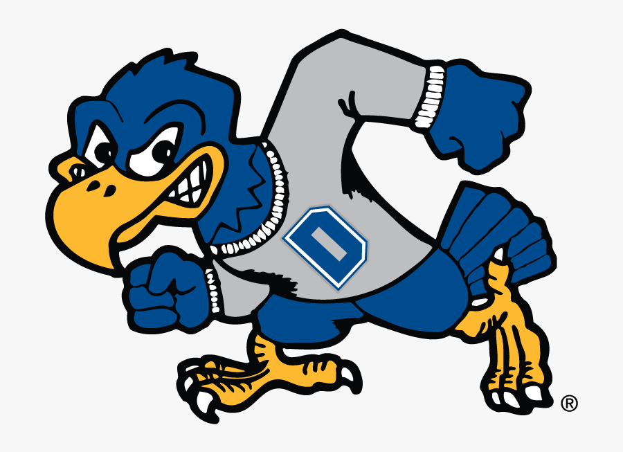 Dickinson State University Football Logo Clipart , - Dickinson State Blue Hawks Mascot, Transparent Clipart