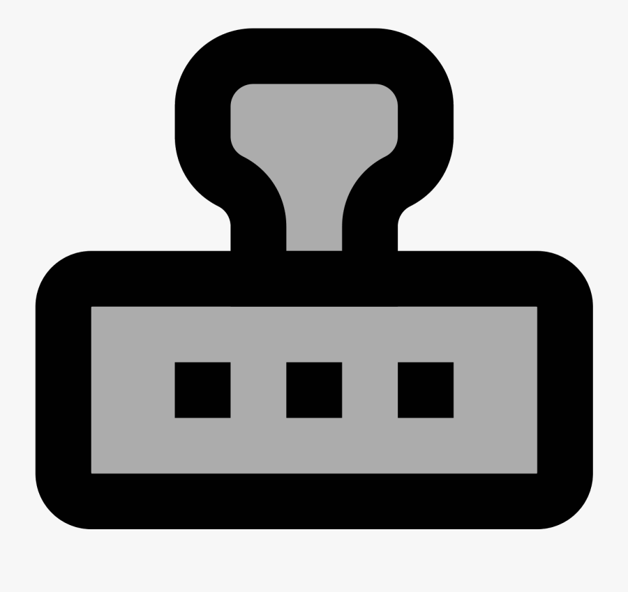 This Icon For Rubber Stamp Bottom View Is An Image - Sign, Transparent Clipart