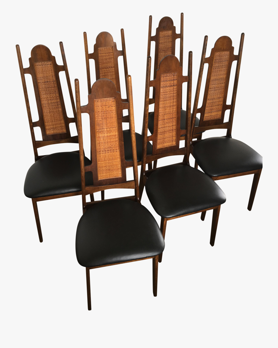 Mid Century High Back Dining Set Of - Chair, Transparent Clipart