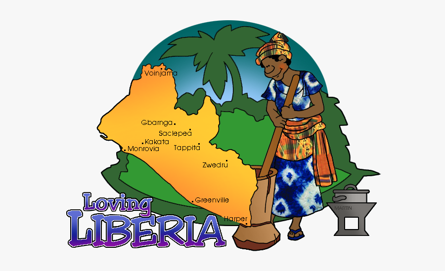 Liberia Map - Clip Art Map Of Liberia, Transparent Clipart
