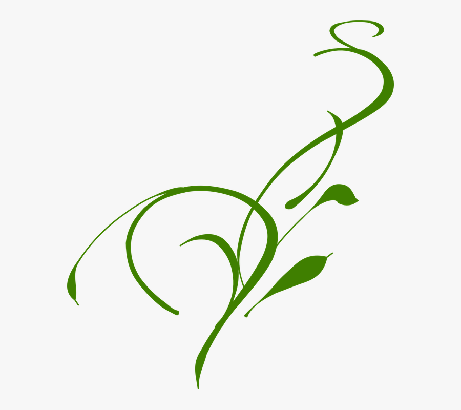Swirl Green Vertical Svg Clip Arts - Vine Clip Art, Transparent Clipart